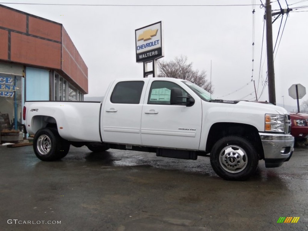 2014 Silverado 3500HD LTZ Crew Cab 4x4 Dual Rear Wheel - Summit White / Ebony photo #1