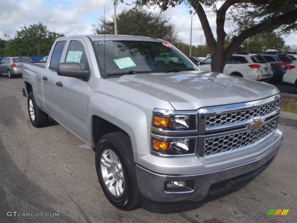 2014 Silverado 1500 LT Double Cab - Silver Ice Metallic / Jet Black photo #1