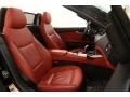 2009 BMW Z4 Coral Red Kansas Leather Interior Front Seat Photo