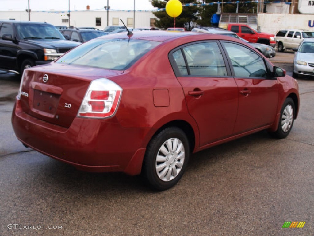 2007 Sentra 2.0 - Sonoma Sunset Red / Charcoal/Steel photo #3