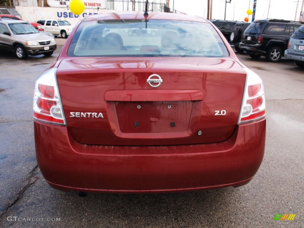 2007 Sentra 2.0 - Sonoma Sunset Red / Charcoal/Steel photo #6