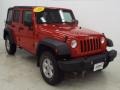 2007 Flame Red Jeep Wrangler Unlimited X 4x4  photo #11