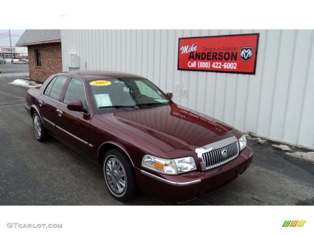 2007 Grand Marquis GS - Dark Toreador Red Metallic / Charcoal Black photo #1