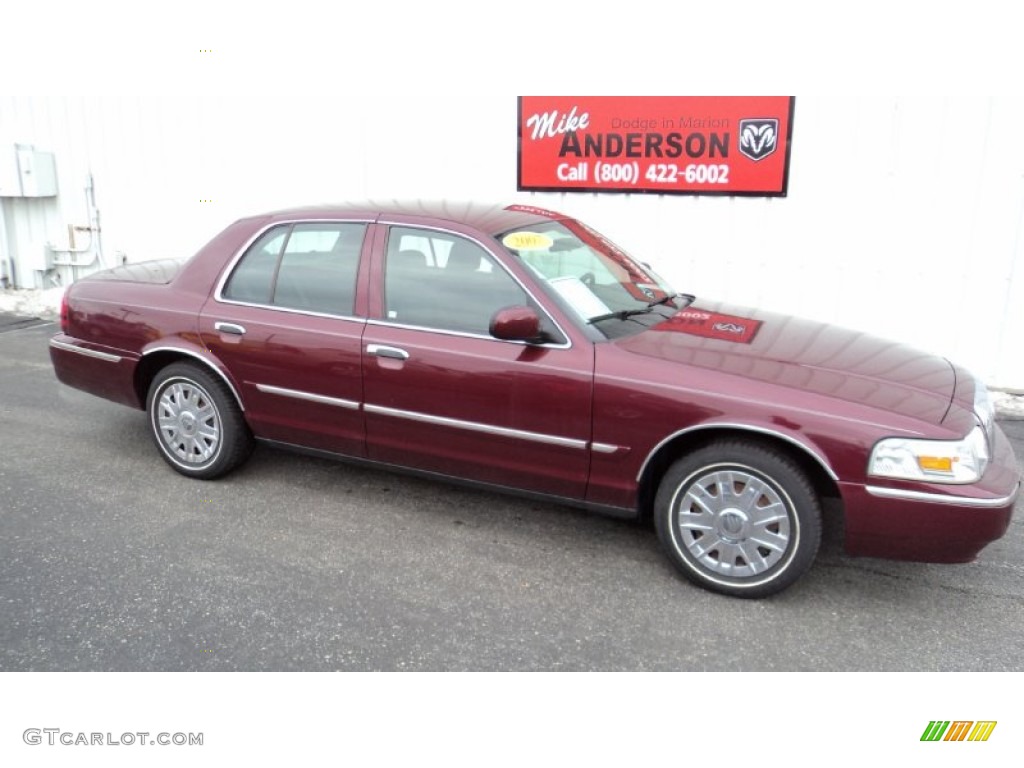 2007 Grand Marquis GS - Dark Toreador Red Metallic / Charcoal Black photo #2