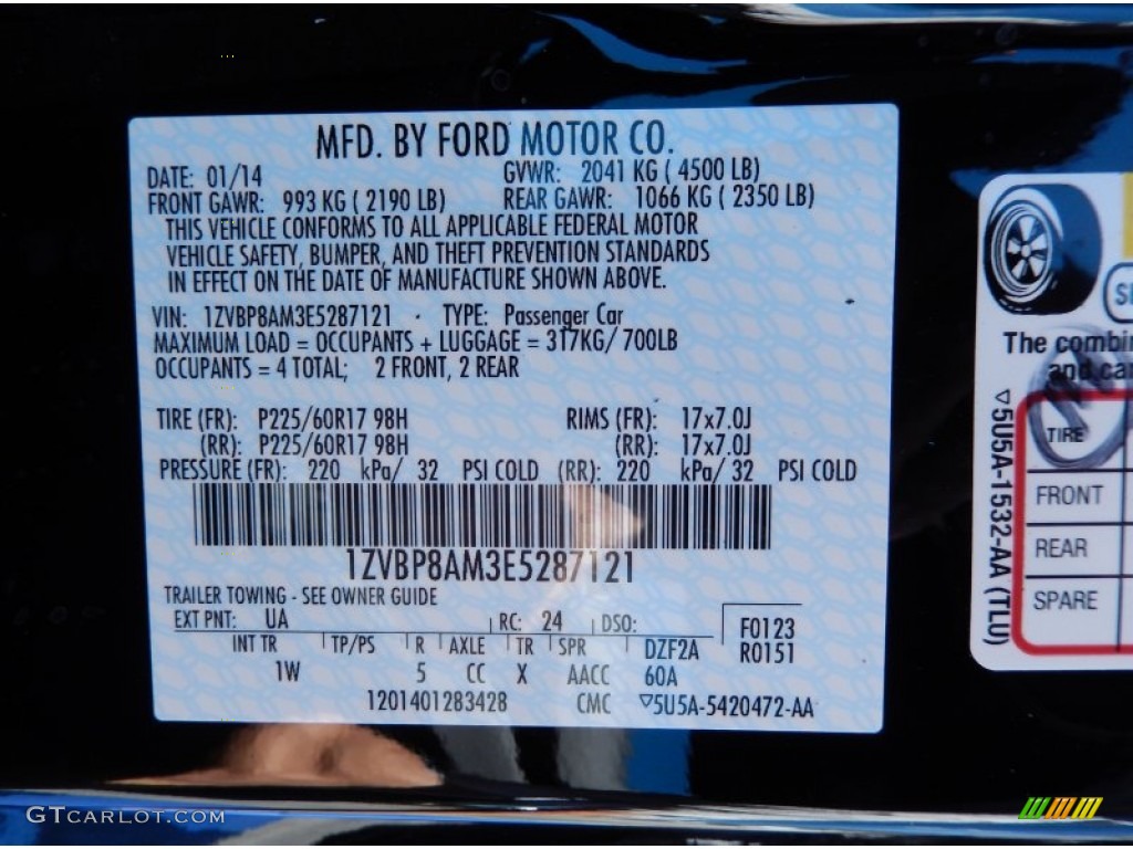 2014 Mustang V6 Coupe - Black / Charcoal Black photo #12