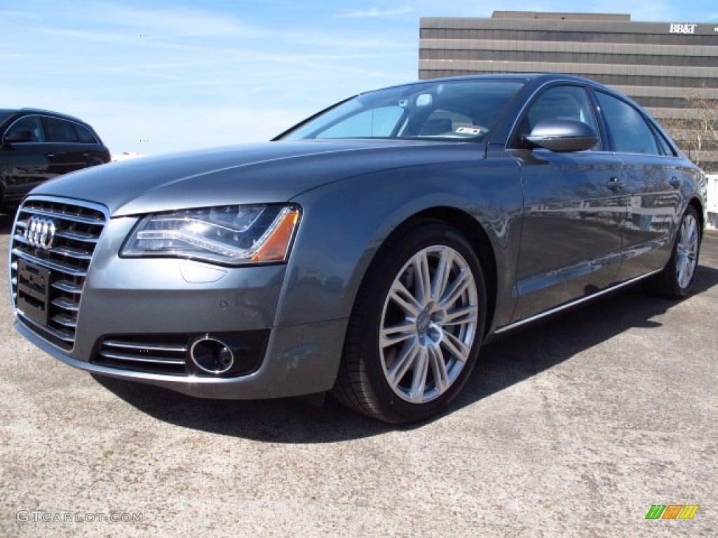 Monsoon Gray Metallic 2014 Audi A8 L 4.0T quattro Exterior Photo #90802662