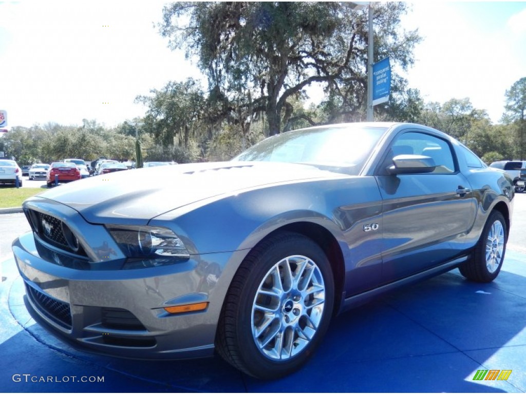 2014 Mustang GT Premium Coupe - Sterling Gray / Charcoal Black/Cashmere Accent photo #1
