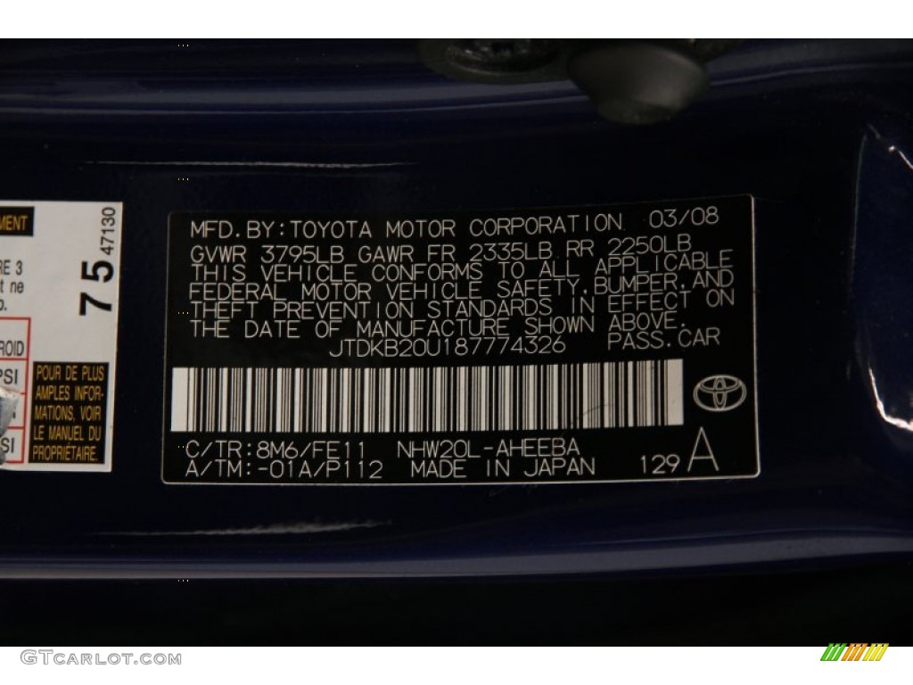 2008 Prius Hybrid - Spectra Blue Mica / Gray photo #28