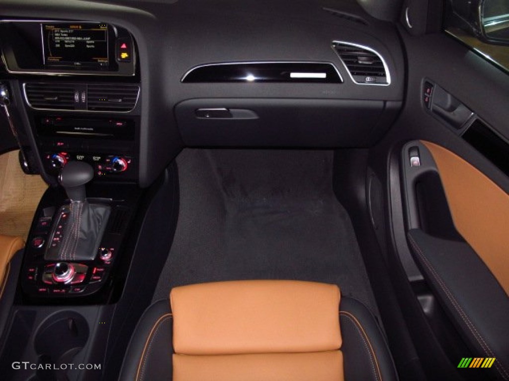 2014 Audi A4 2.0T quattro Sedan Cognac/Black Dashboard Photo #90803295