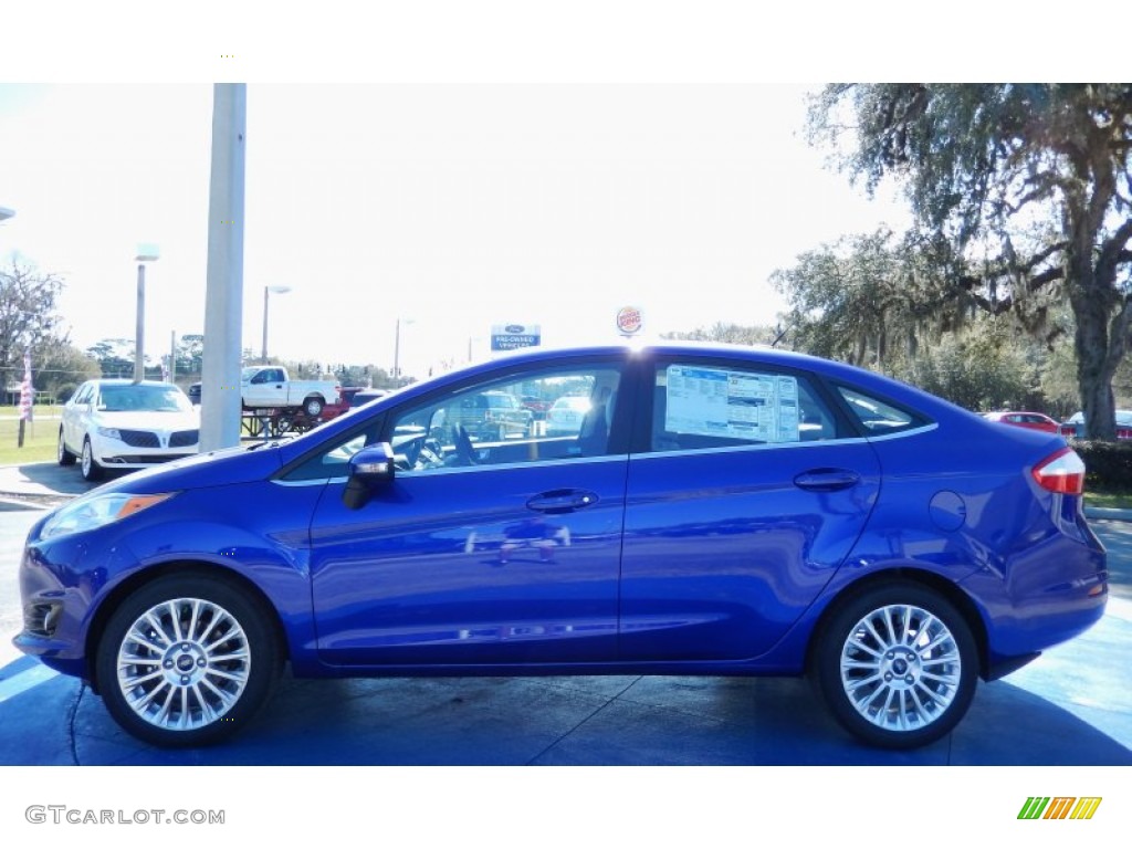 2014 Fiesta Titanium Sedan - Performance Blue / Medium Light Stone photo #2