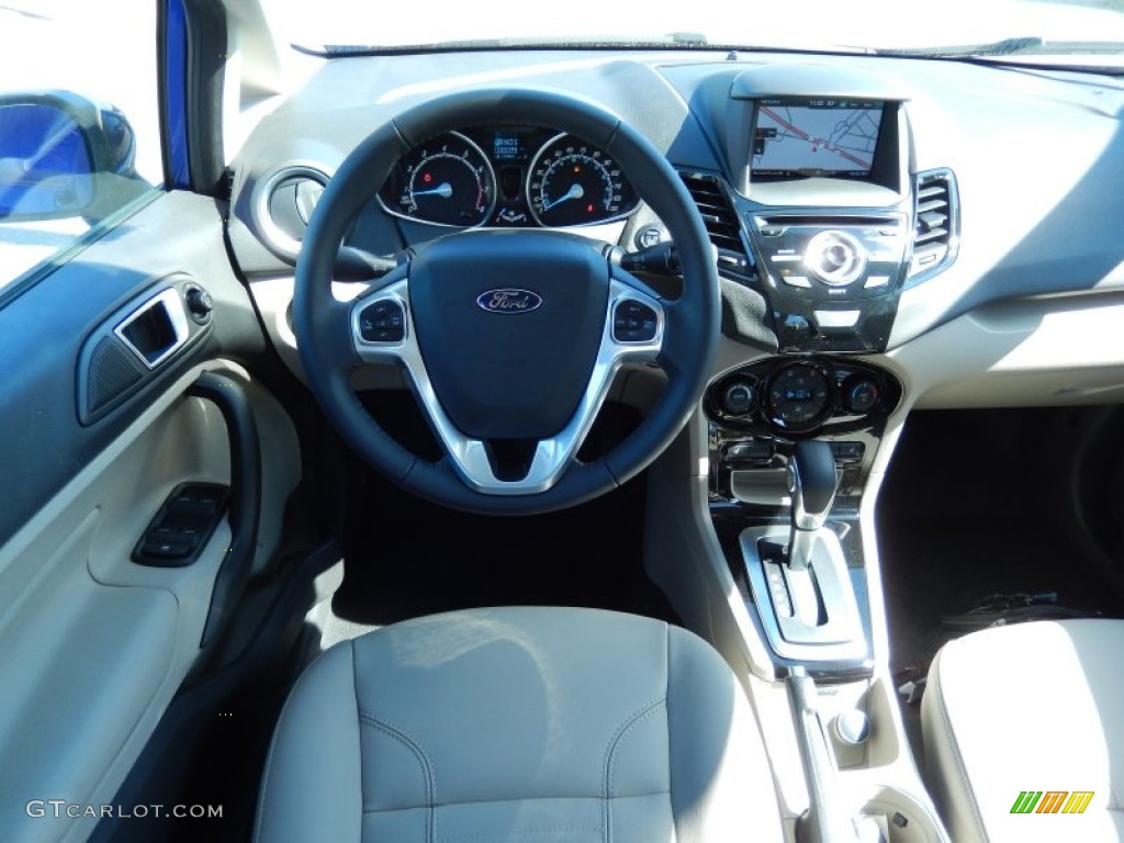 2014 Fiesta Titanium Sedan - Performance Blue / Medium Light Stone photo #8