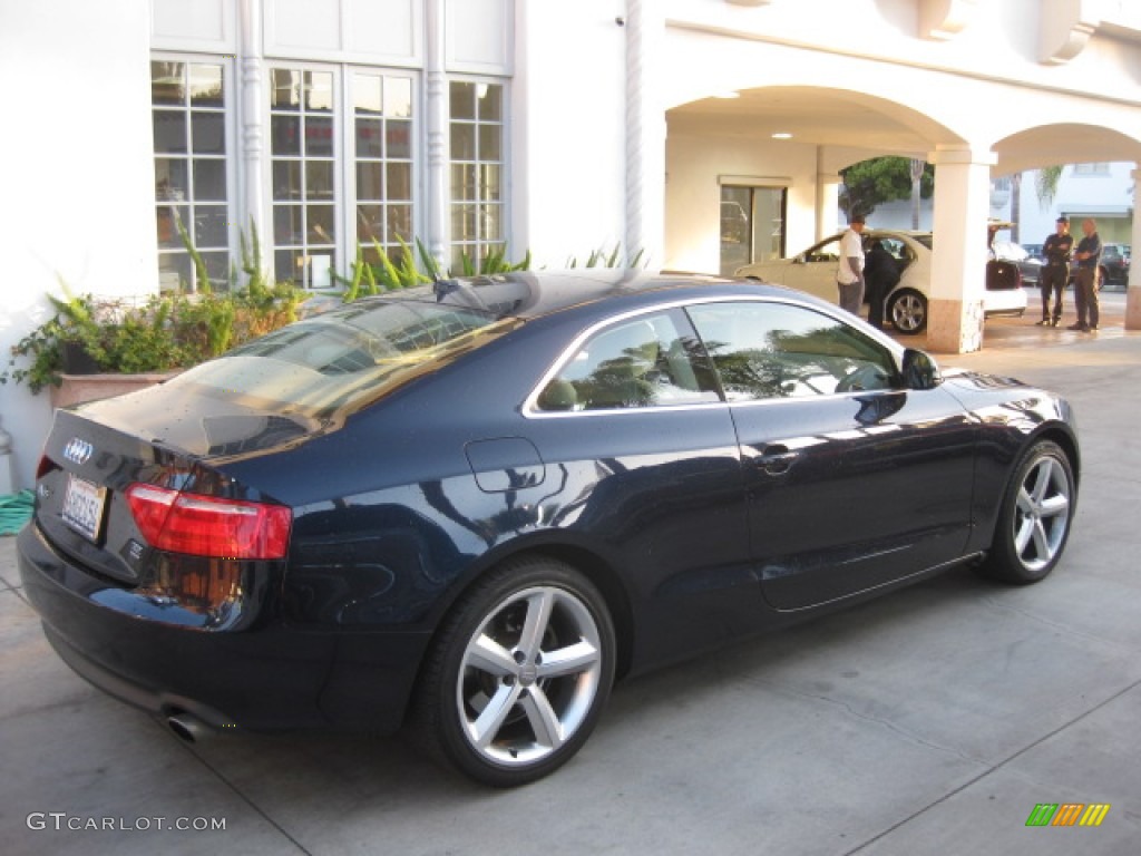 2009 A5 3.2 quattro Coupe - Deep Sea Blue Pearl / Pale Grey photo #2