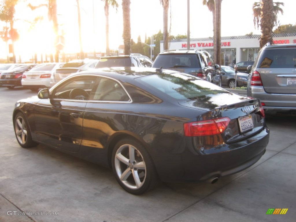 2009 A5 3.2 quattro Coupe - Deep Sea Blue Pearl / Pale Grey photo #4