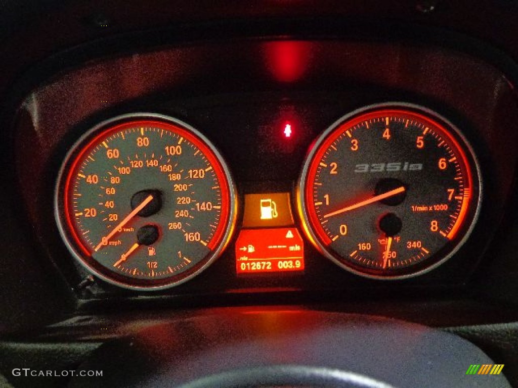 2011 3 Series 335is Coupe - Black Sapphire Metallic / Coral Red/Black Dakota Leather photo #22