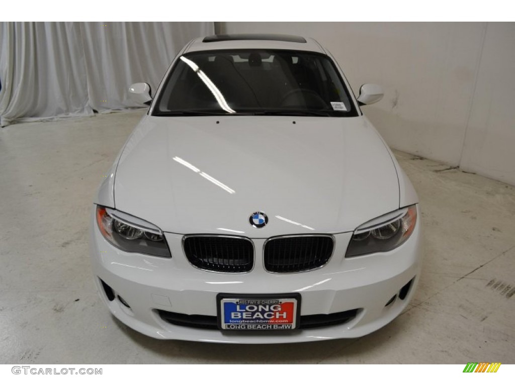 2013 1 Series 128i Coupe - Alpine White / Black photo #9