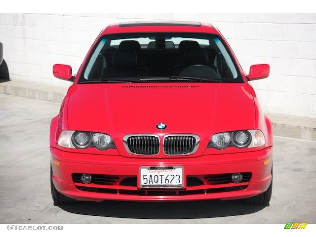 2003 3 Series 325i Coupe - Electric Red / Black photo #8