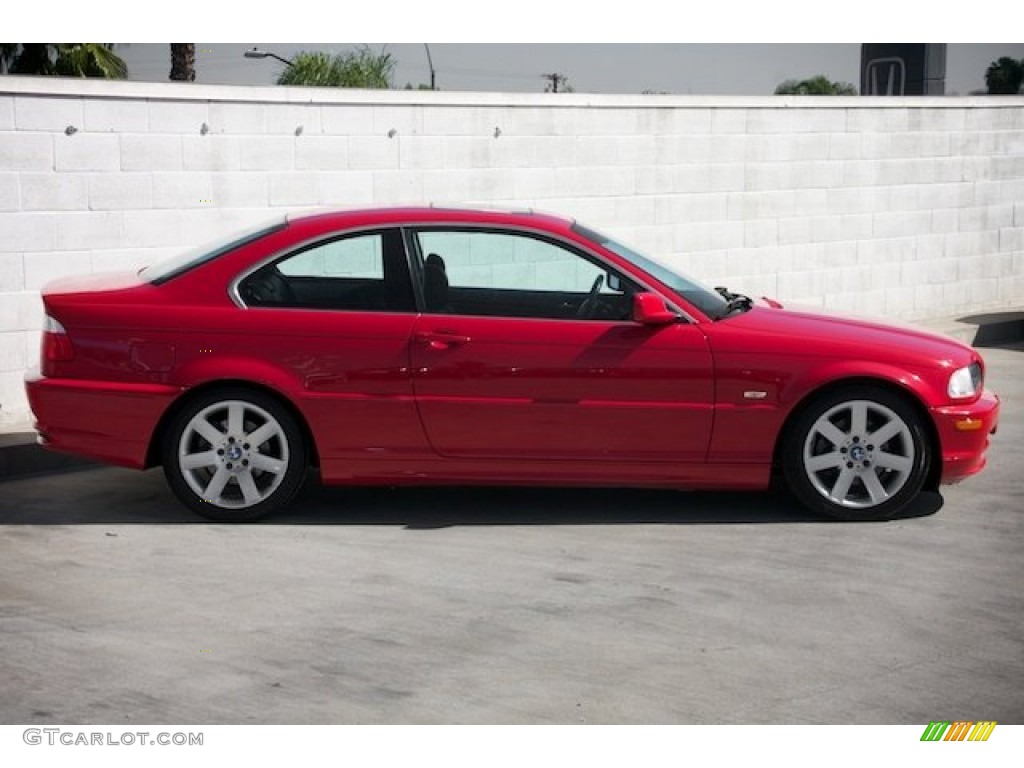 2003 3 Series 325i Coupe - Electric Red / Black photo #11