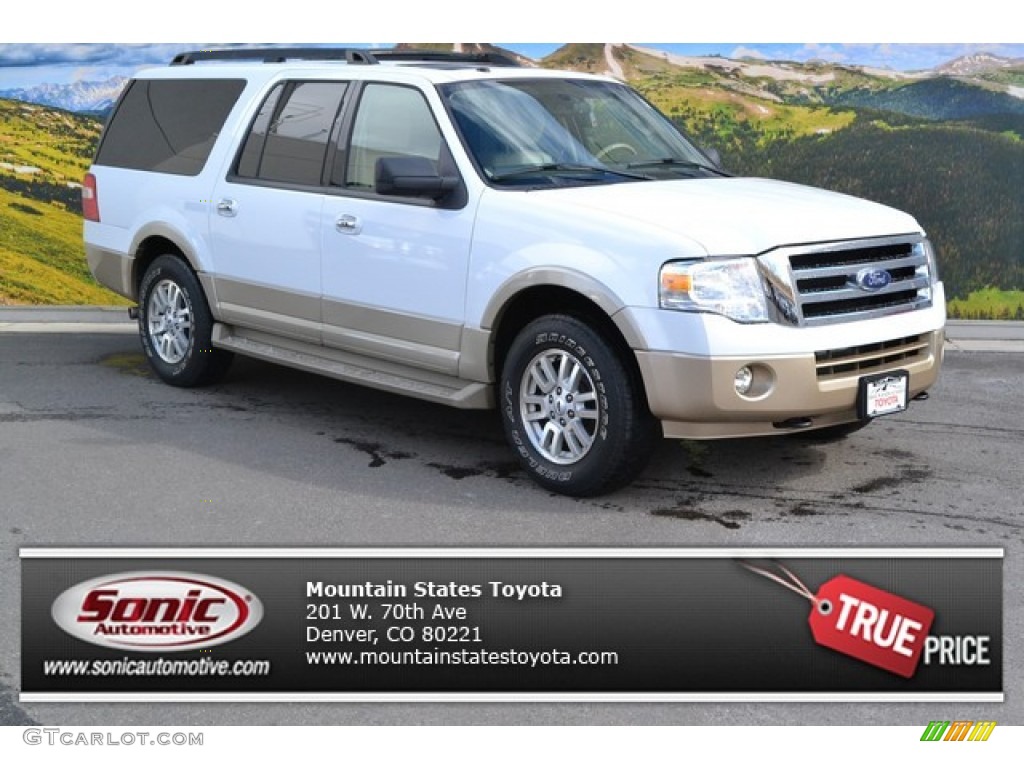 2010 Expedition EL Eddie Bauer 4x4 - White Platinum Tri-Coat Metallic / Camel photo #1