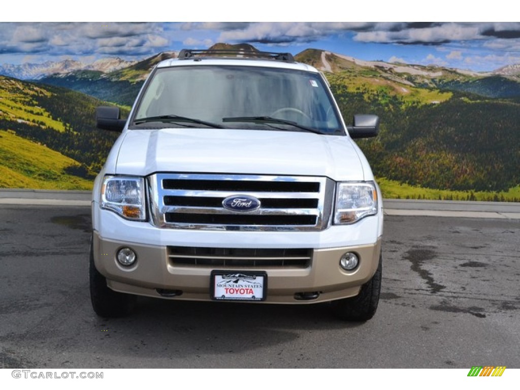 2010 Expedition EL Eddie Bauer 4x4 - White Platinum Tri-Coat Metallic / Camel photo #4