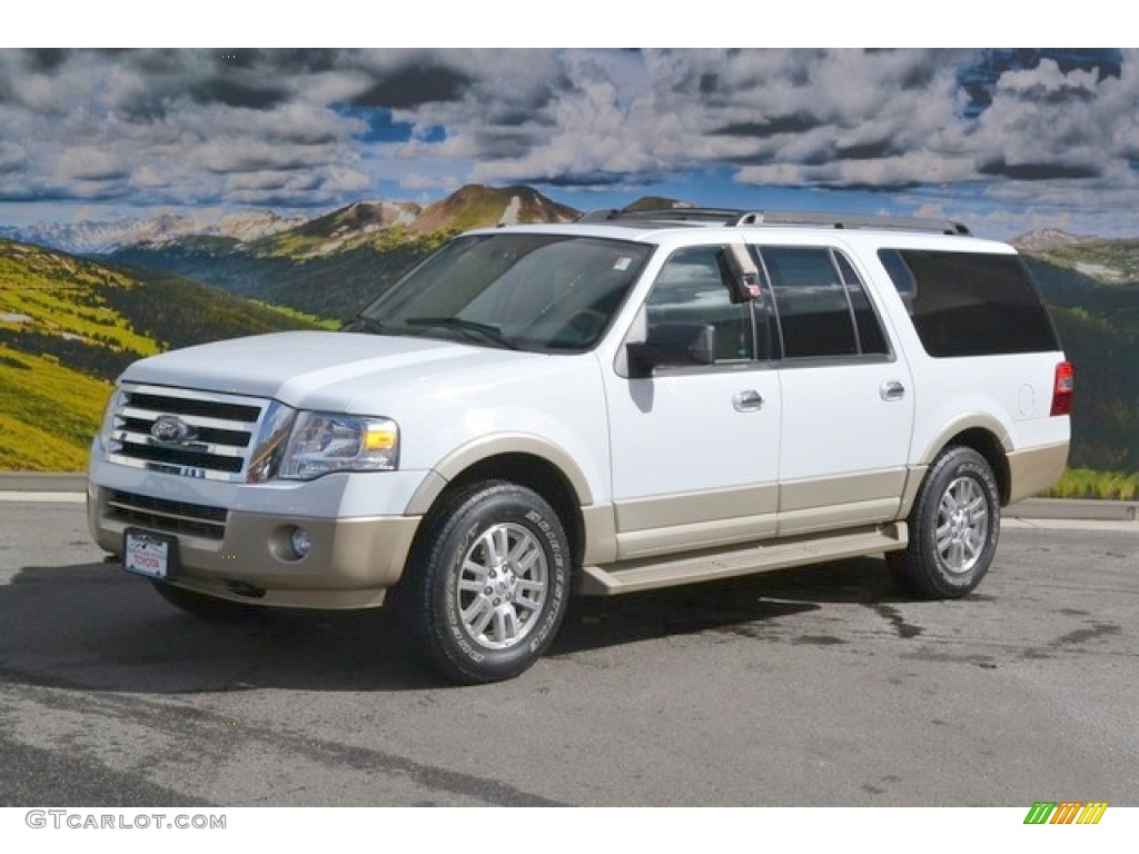2010 Expedition EL Eddie Bauer 4x4 - White Platinum Tri-Coat Metallic / Camel photo #5