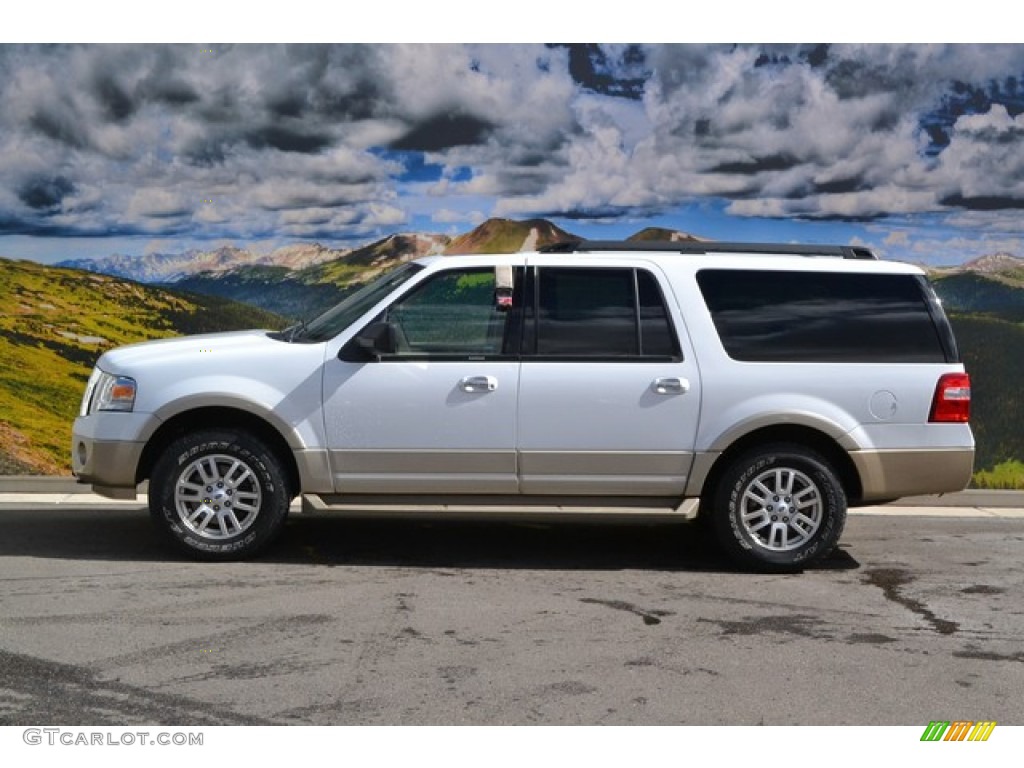 2010 Expedition EL Eddie Bauer 4x4 - White Platinum Tri-Coat Metallic / Camel photo #6