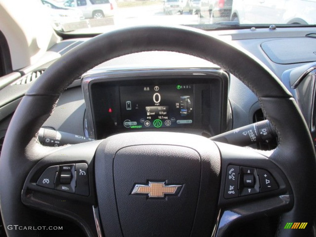 2014 Chevrolet Volt Standard Volt Model Jet Black/Dark Accents Steering Wheel Photo #90810837
