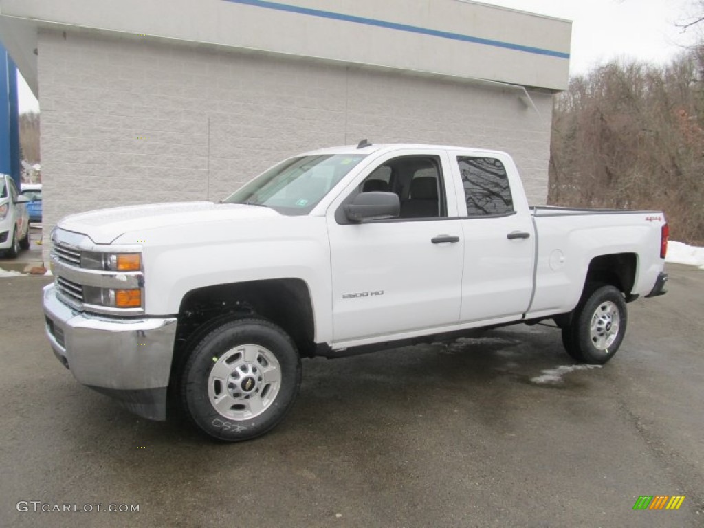Summit White 2015 Chevrolet Silverado 2500HD LT Double Cab 4x4 Exterior Photo #90811701