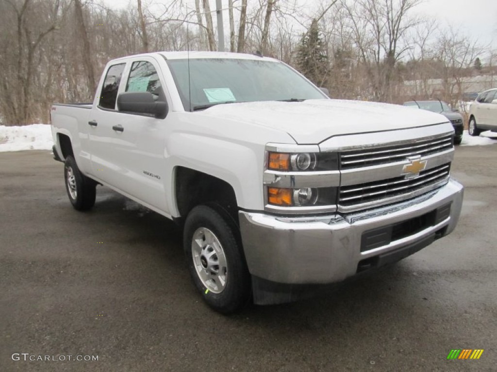 Summit White 2015 Chevrolet Silverado 2500HD LT Double Cab 4x4 Exterior Photo #90811874