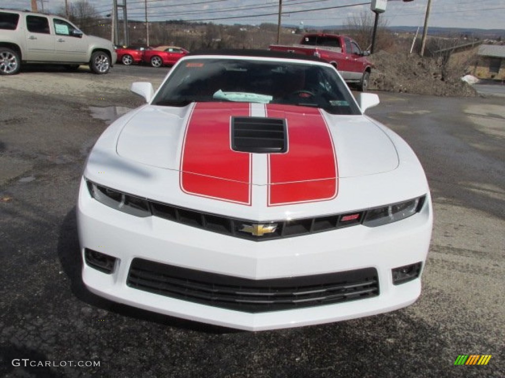 2014 Camaro SS/RS Convertible - Summit White / Inferno Orange photo #3