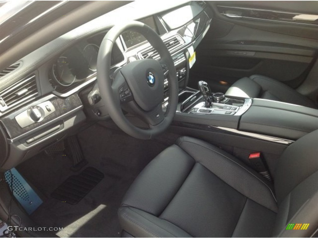 Black Interior 2014 BMW 7 Series 750i Sedan Photo #90812730