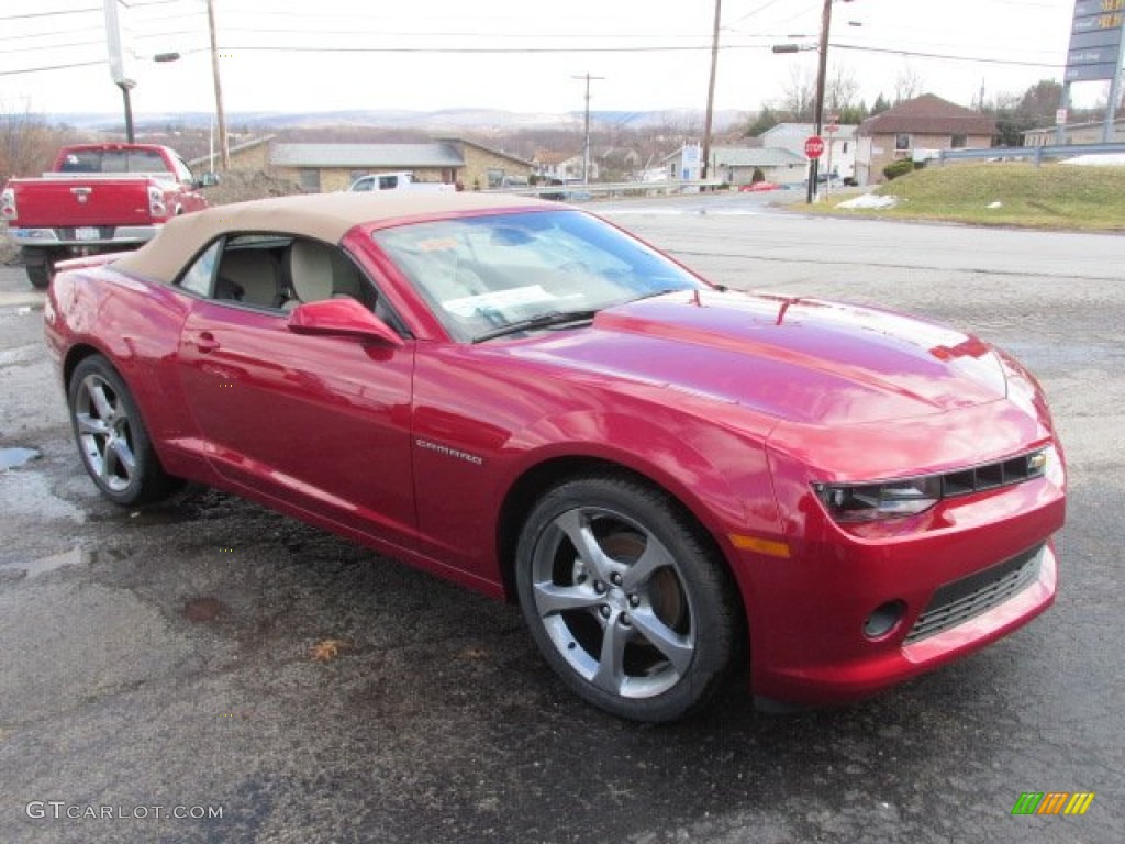 2014 Camaro LT/RS Convertible - Crystal Red Tintcoat / Beige photo #4