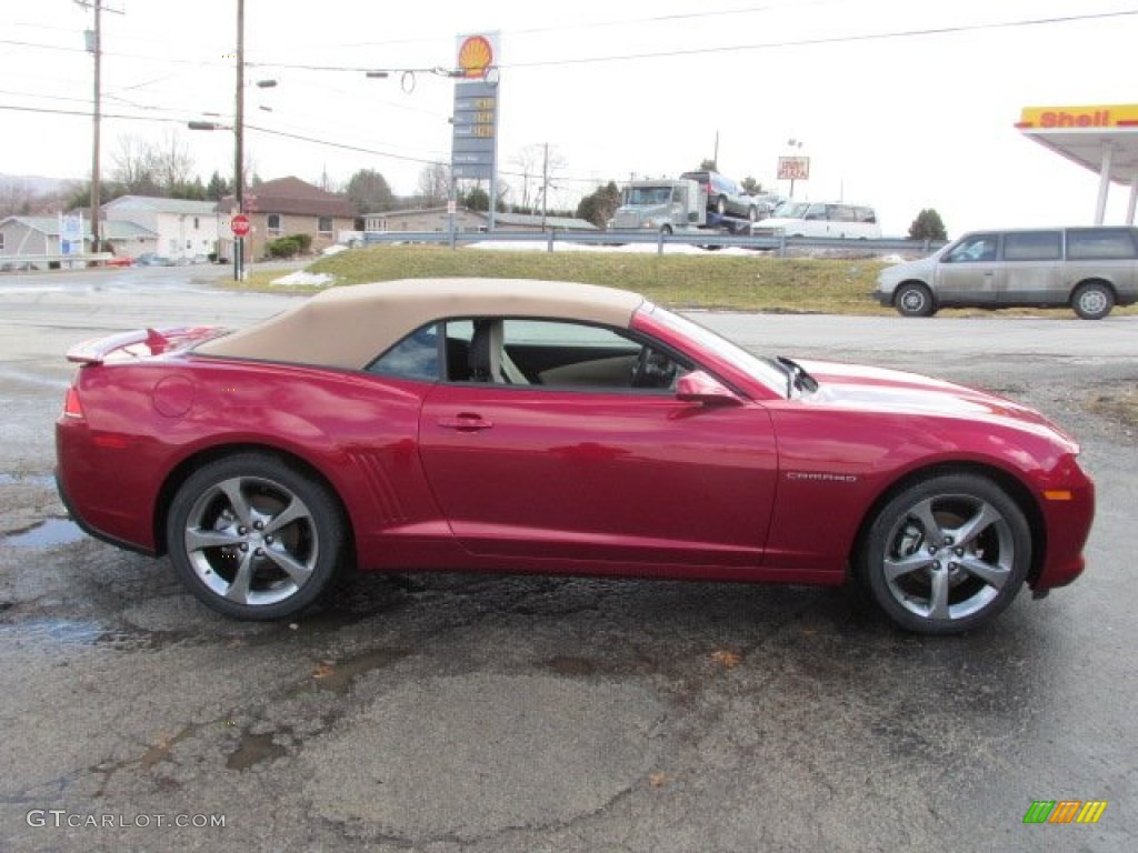 2014 Camaro LT/RS Convertible - Crystal Red Tintcoat / Beige photo #5