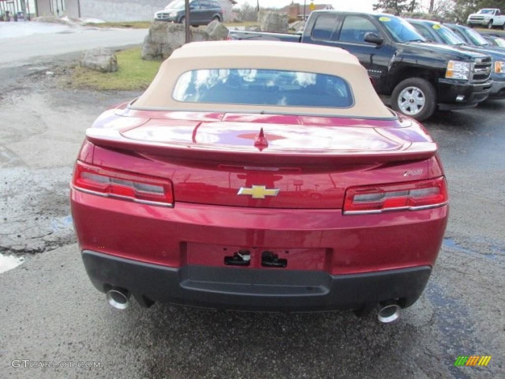 2014 Camaro LT/RS Convertible - Crystal Red Tintcoat / Beige photo #6