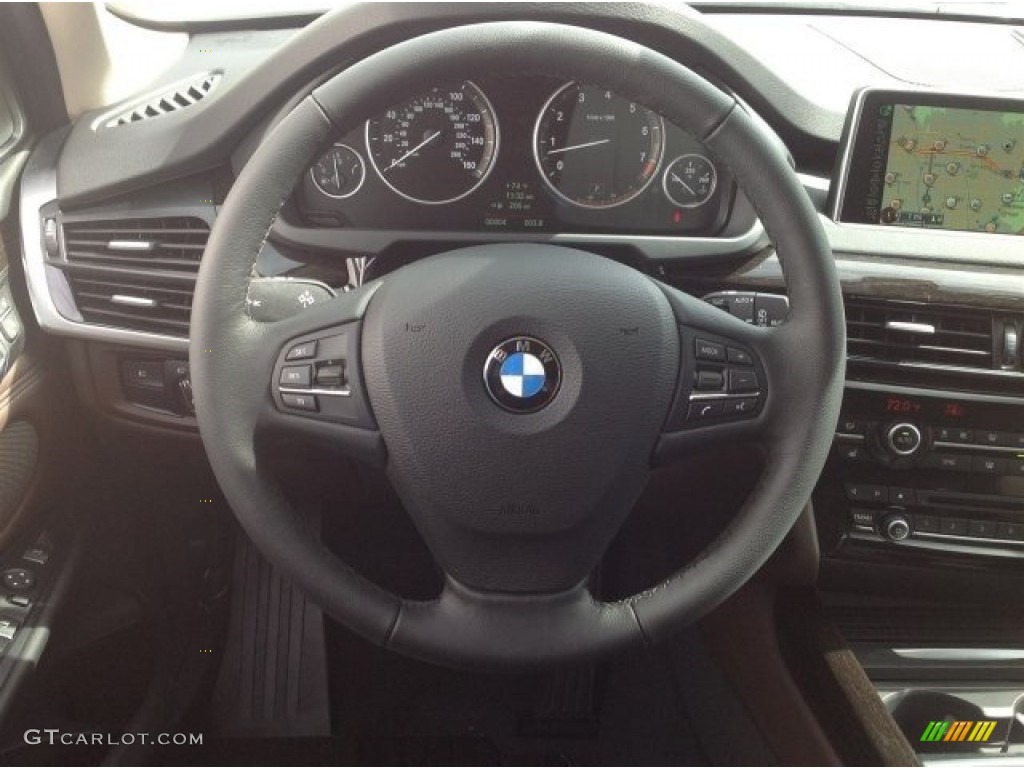 2014 BMW X5 sDrive35i Mocha Steering Wheel Photo #90812979
