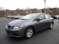 Modern Steel Metallic 2014 Honda Civic LX Sedan Exterior