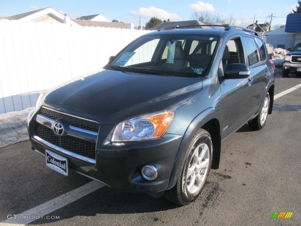 2010 RAV4 Limited 4WD - Black Forest Pearl / Ash Gray photo #10