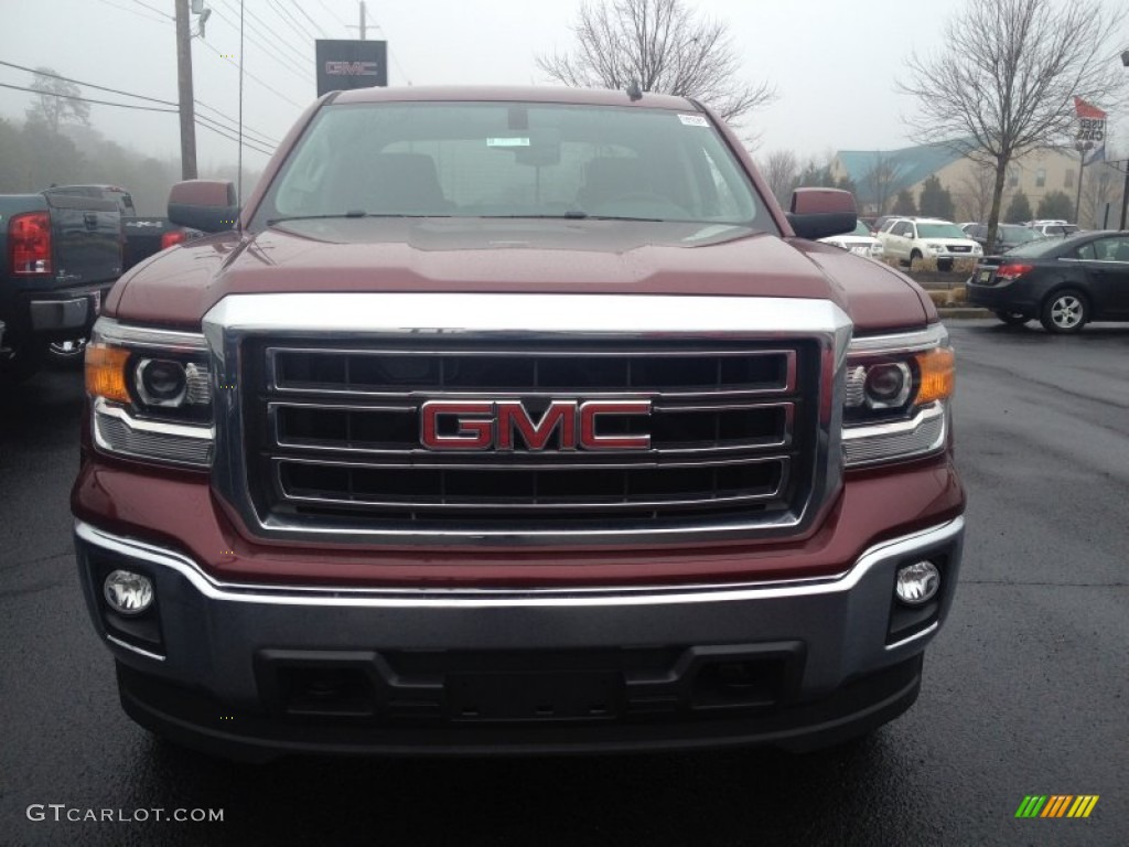 2014 Sierra 1500 SLE Double Cab 4x4 - Sonoma Red Metallic / Jet Black photo #2