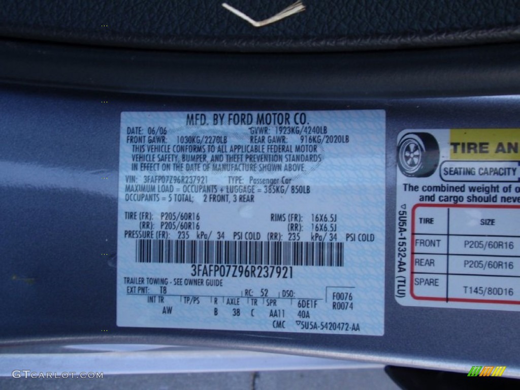 2006 Fusion SE - Tungsten Grey Metallic / Charcoal Black photo #49