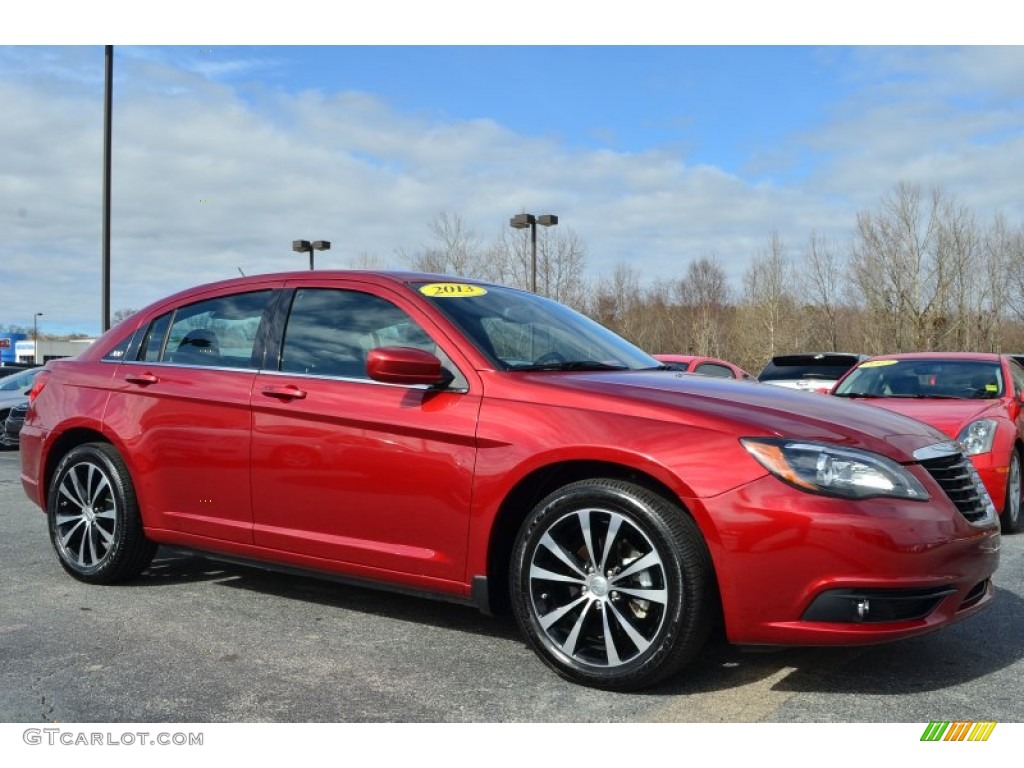 Deep Cherry Red Crystal Pearl 2013 Chrysler 200 S Sedan Exterior Photo #90819126