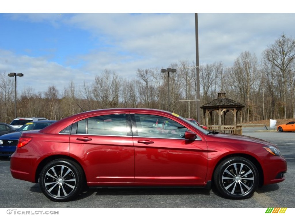 Deep Cherry Red Crystal Pearl 2013 Chrysler 200 S Sedan Exterior Photo #90819144