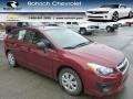 2012 Camellia Red Pearl Subaru Impreza 2.0i 5 Door  photo #1