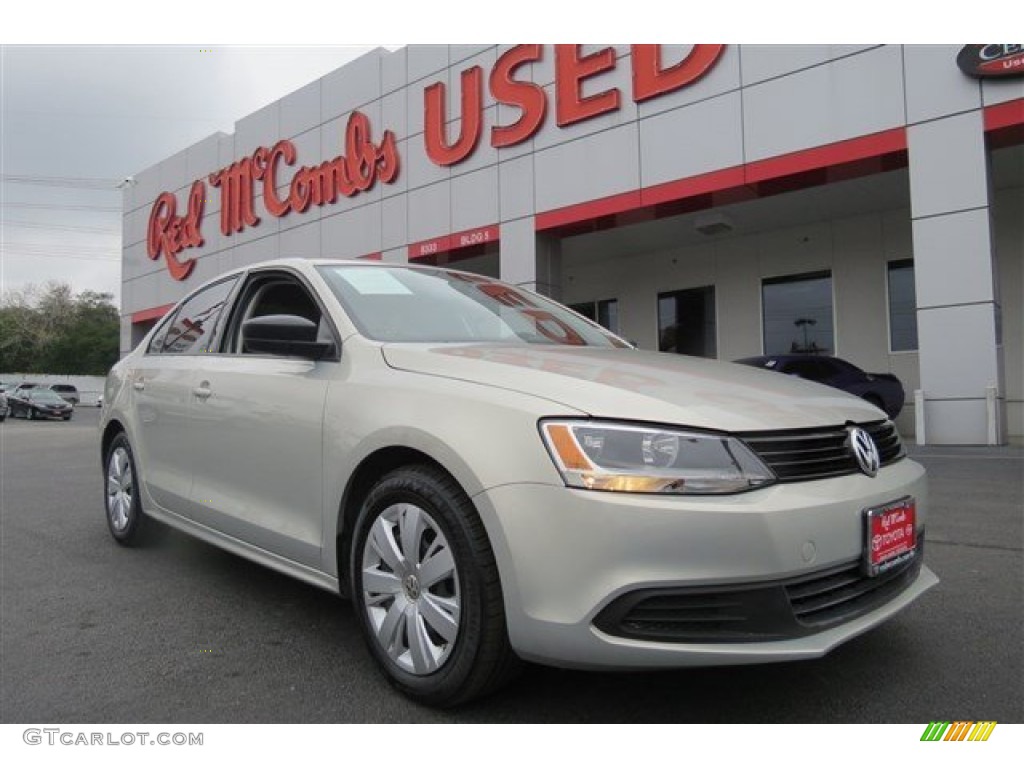 2012 Jetta S Sedan - Moonrock Silver Metallic / Latte Macchiato photo #1