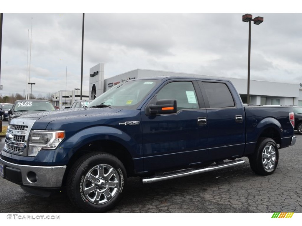 2014 F150 XLT SuperCrew - Blue Jeans / Steel Grey photo #3