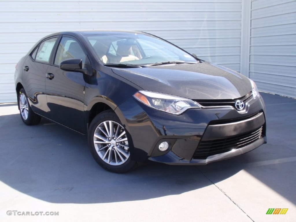 2014 Corolla LE - Black Sand Pearl / Ivory photo #1