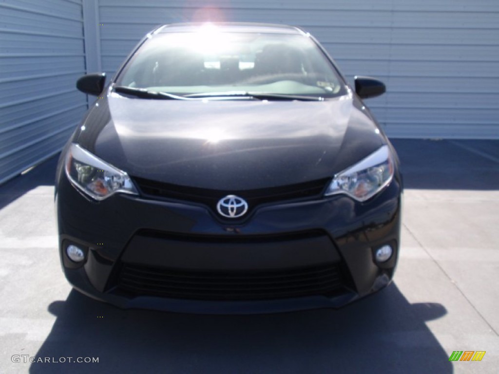 2014 Corolla LE - Black Sand Pearl / Ivory photo #8