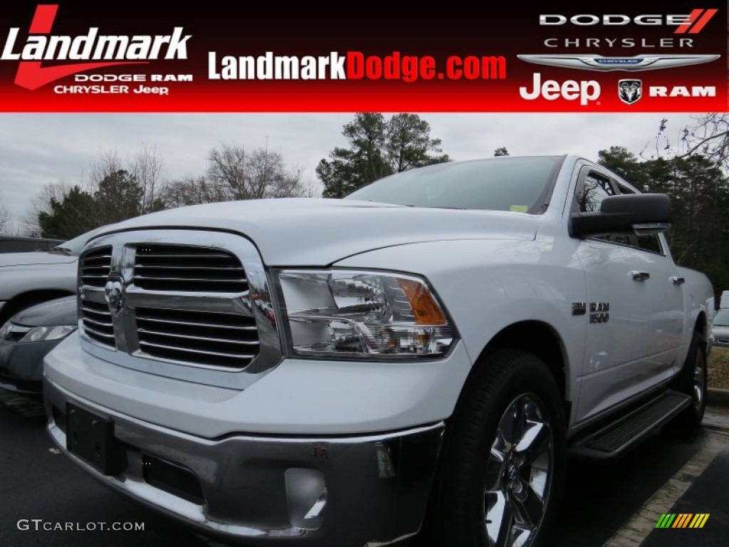 2013 1500 Big Horn Crew Cab - Bright White / Black/Diesel Gray photo #1