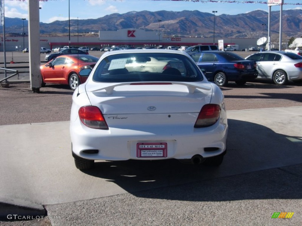 2001 Tiburon  - Nordic White / Black/Gray photo #10