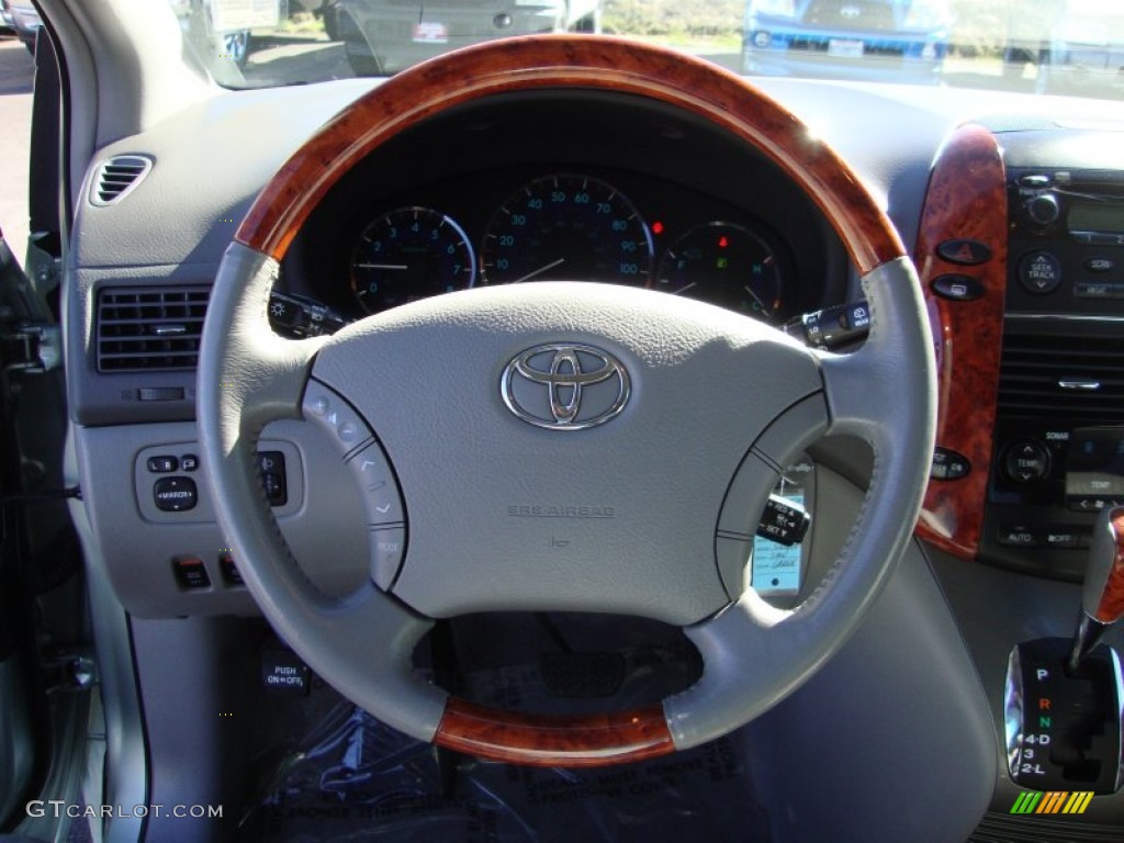 2007 Toyota Sienna XLE Limited Stone Steering Wheel Photo #90825378