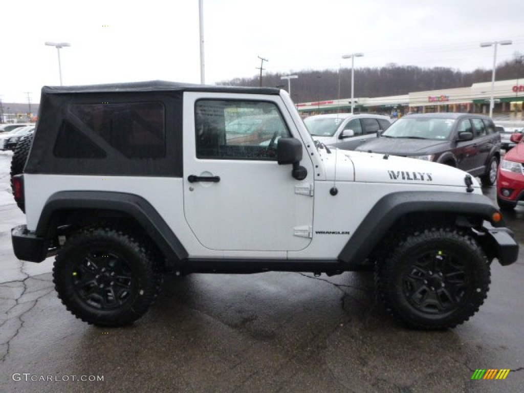 2014 Wrangler Willys Wheeler 4x4 - Bright White / Black photo #6