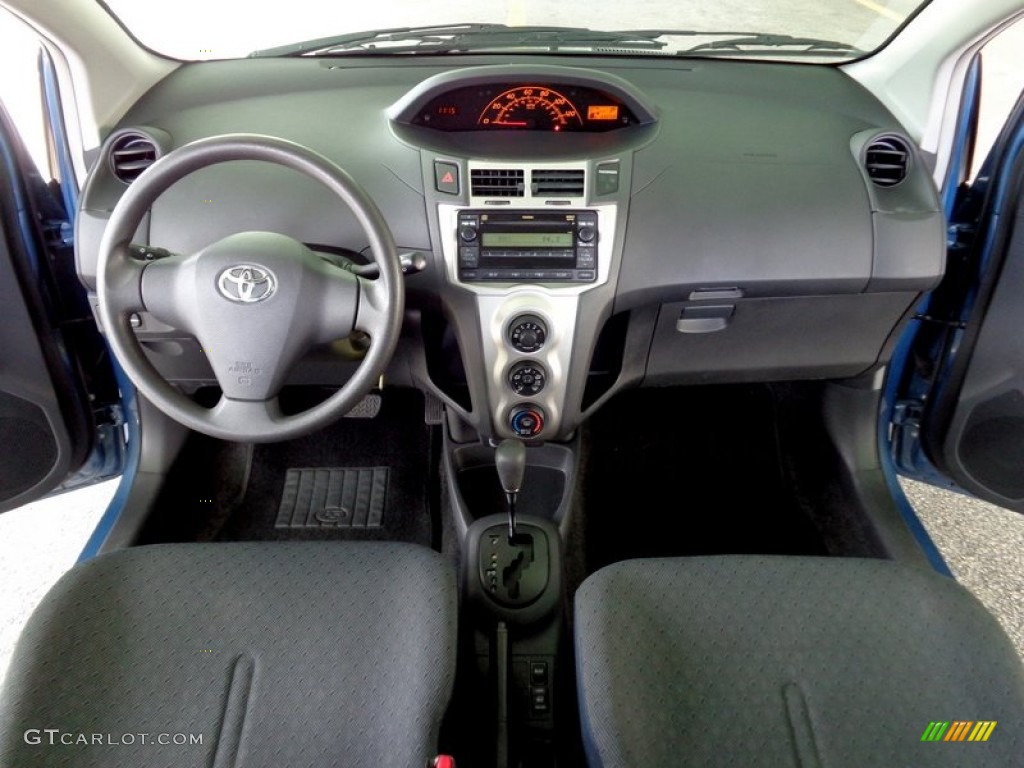 2009 Yaris 5 Door Liftback - Bayou Blue Pearl / Dark Charcoal photo #2